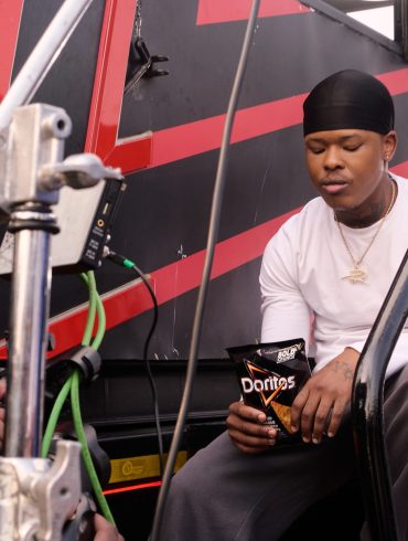 Nasty C on the set of Doritos Fearlessly Flavourful In The Truck Series